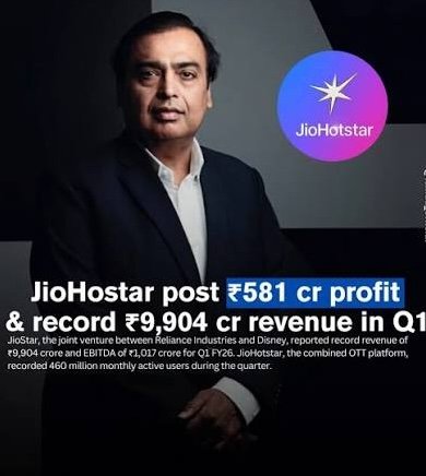 A JioHotstar executive on a studio set backed by a broadcast camera and dotted lighting — the operational face of India's largest streaming platform